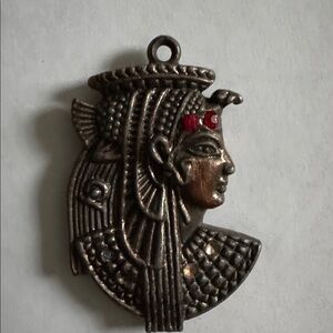 Elegant Bronze Cleopatra Pendant